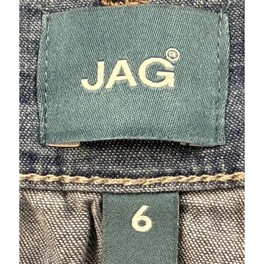 Jag Blue Denim Wide Leg Trousers Size 6/30 FITS 32x27.5 Casual‎ Lightweight